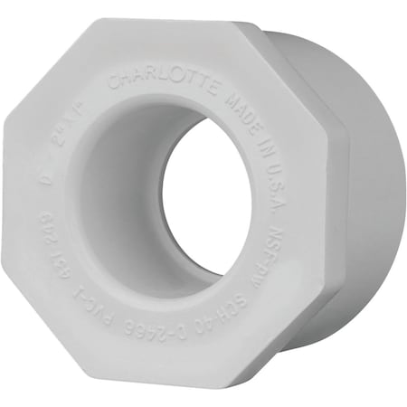 Charlotte Pipe And Foundry 2 In. SPG x 1 In. Slip Schedule 40 PVC Bushing PVC 02107 1300HA